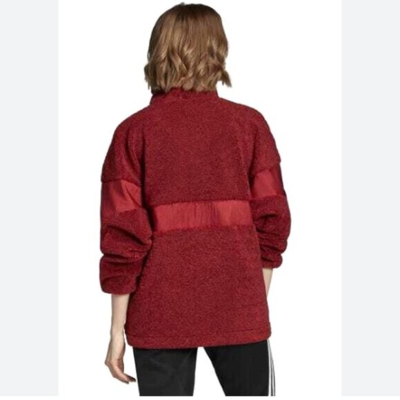 NWOT Adidas originals teddy bear sherpa sweater/jacket - Oversized - Picture 5 of 9